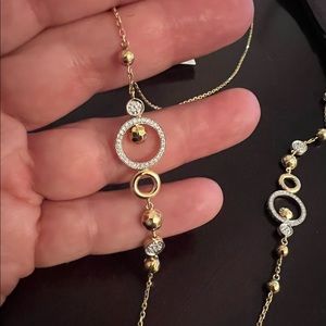 John Hardy 18k yellow gold diamond dot long necklace